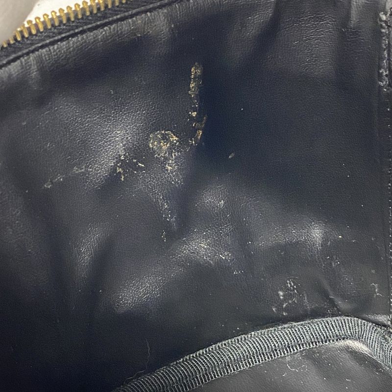 Chanel Vanity Bag Bicolore Lambskin Black Gold Hardware Women's