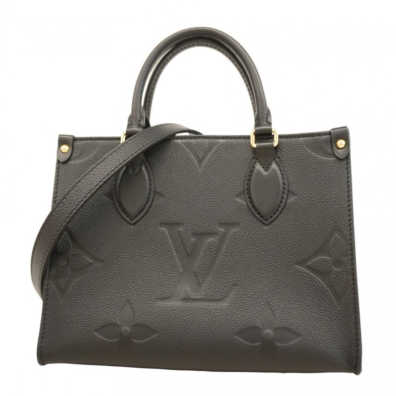Louis Vuitton Handbag Monogram ・empreinte on the Go PM M45653 Noir Black 2way
