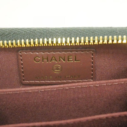 Chanel Coin Case Matelasse Caviar Skin Black Gold Hardware Women's