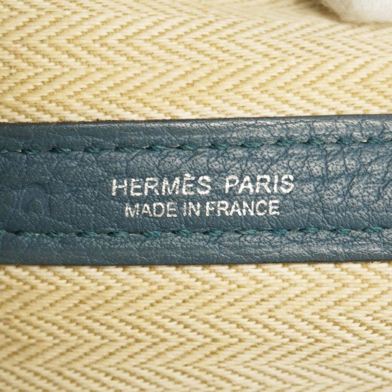 Hermes Tote Bag Garden Party TPM Country Bruton Pet Silver Hardware P Engraved