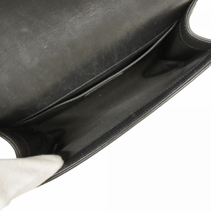 Chanel Shoulder Bag Boy Chanel Lambskin Black Gold Hardware Women's