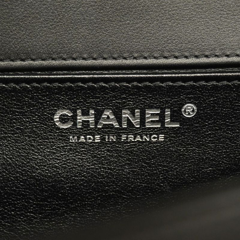 Chanel Shoulder Bag Boy Chanel V Stitch Lambskin Black Silver Hardware Ladies