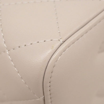 Chanel Vanity Bag Matelasse Lambskin Gray Gold Hardware Women's