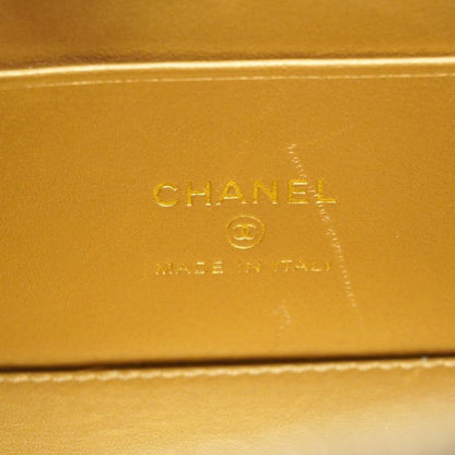 Chanel Vanity Bag Matelasse Lambskin Gray Gold Hardware Women's