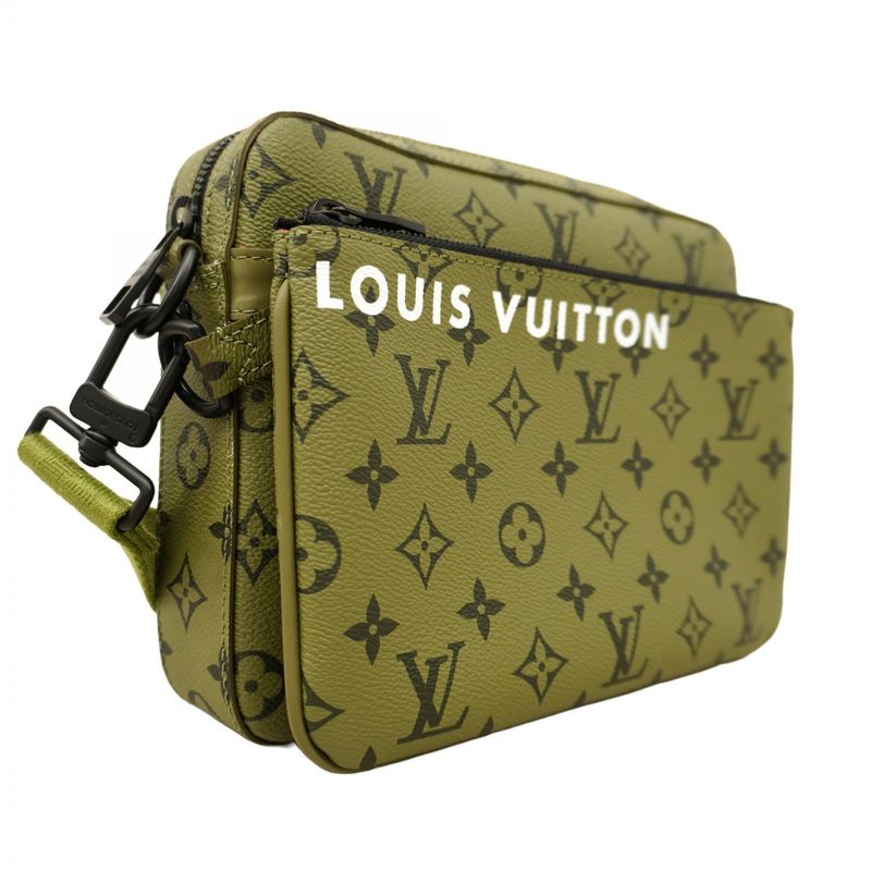 Louis Vuitton Shoulder Bag Monogram Trio Messenger M23783 Khaki Men's
