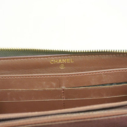 Chanel Long Wallet Matelasse Lambskin Black Gold Hardware Women's