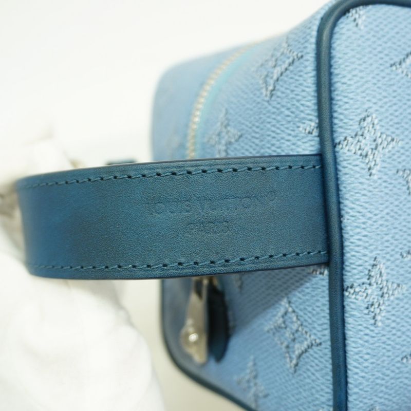 Louis Vuitton Handbag Monogram Heritage Rocker Dop Kit M14839 Blue Men's