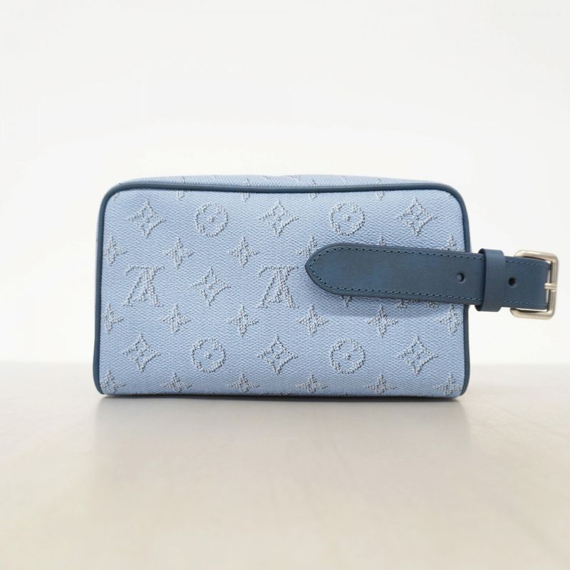 Louis Vuitton Handbag Monogram Heritage Rocker Dop Kit M14839 Blue Men's