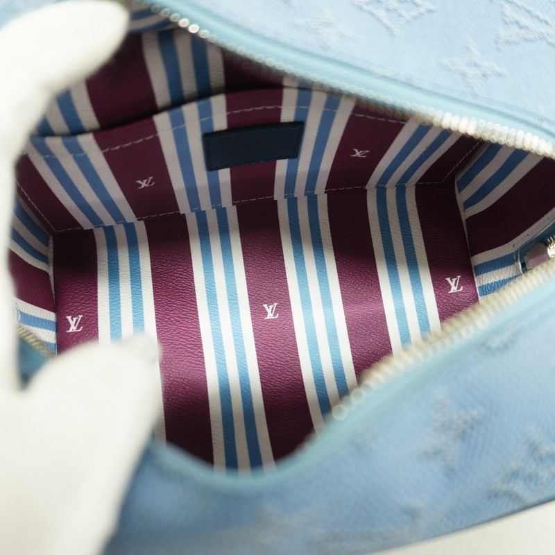 Louis Vuitton Handbag Monogram Heritage Rocker Dop Kit M14839 Blue Men's