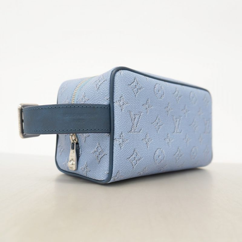 Louis Vuitton Handbag Monogram Heritage Rocker Dop Kit M14839 Blue Men's