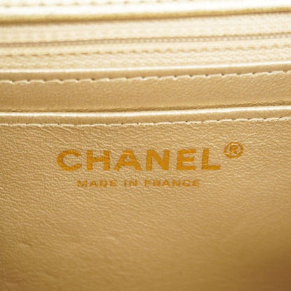 Chanel Shoulder Bag Matelasse Lambskin Gold Chien Pan Gold Hardware Women's