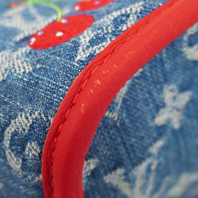 Louis Vuitton Handbag Monogram Cherry Denim Neverfull Inside Out BB M14997 Blue