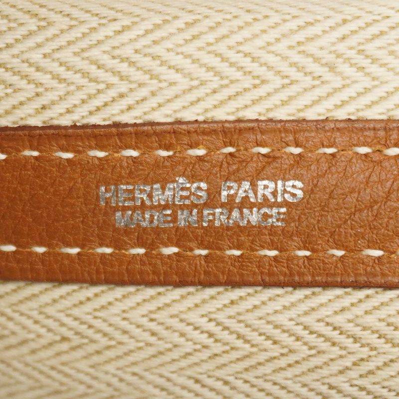 Hermes Tote Bag Garden Party PM Negonda Gold Silver Hardware L Engraved Ladies