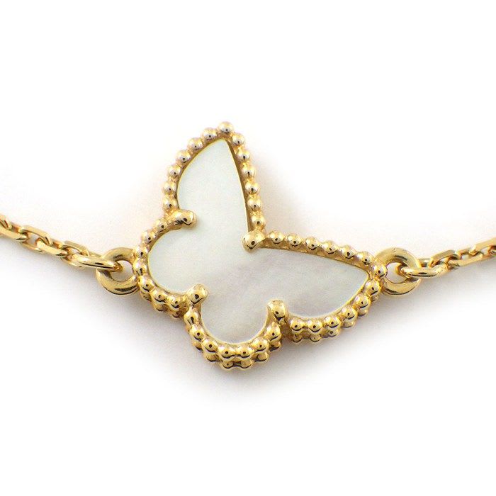 Van Cleef & Arpels Bracelet Sweet Alhambra Papillon White Shell 18K
