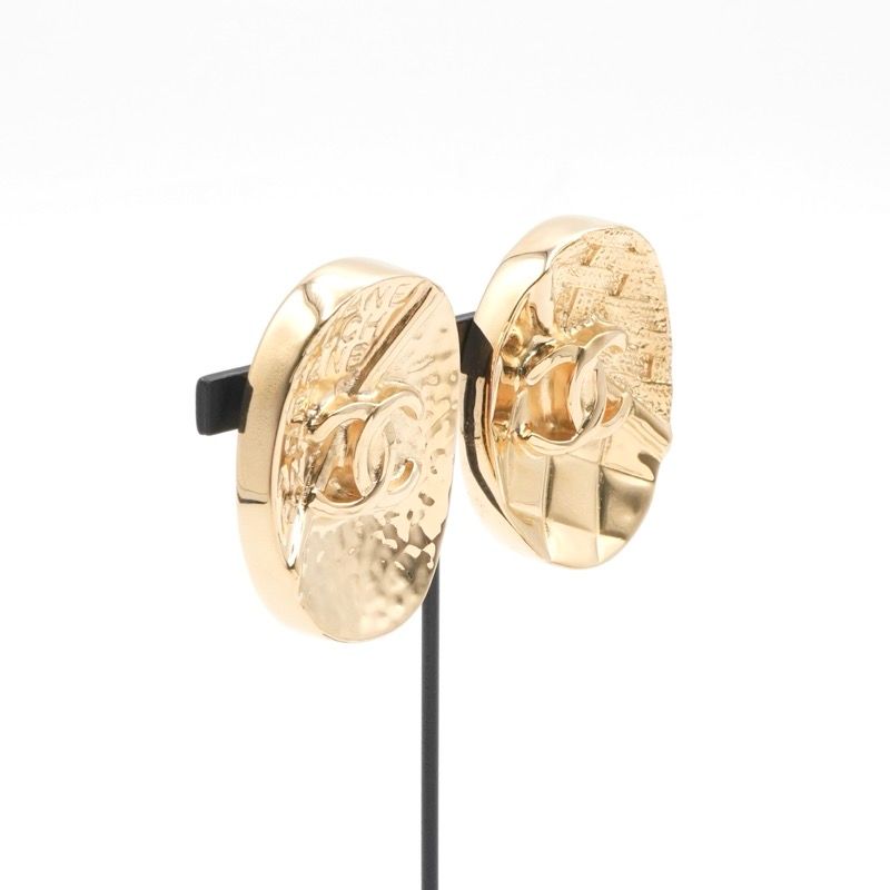 Chanel Earring Gold Coco Mark Logo