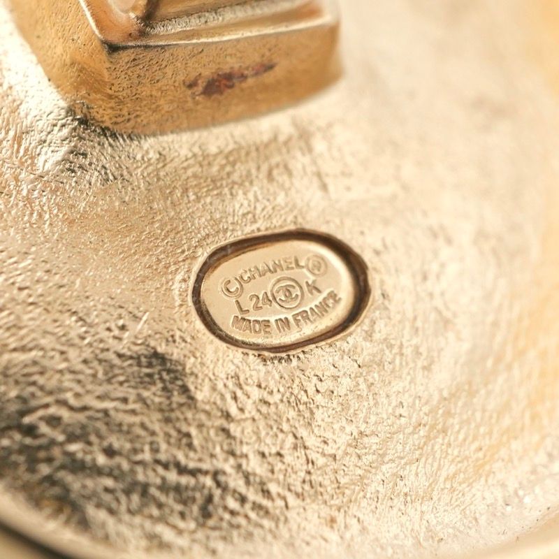 Chanel Earring Gold Coco Mark Logo