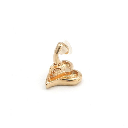 Chanel Earring Gold Black Coco Mark Heart