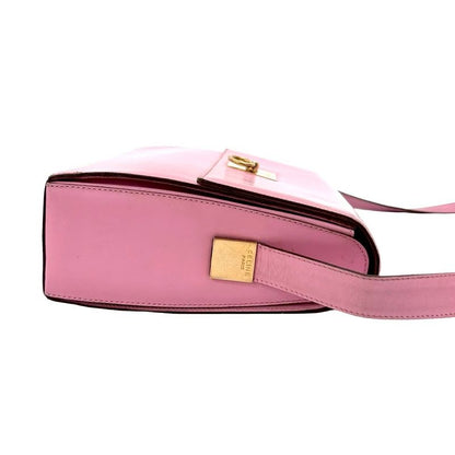 Celine Vintage Logo Ring Hardware Leather Shoulder Bag Pochette