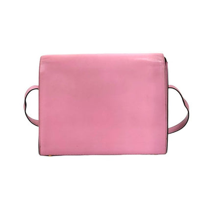 Celine Vintage Logo Ring Hardware Leather Shoulder Bag Pochette