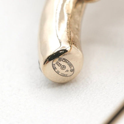 Chanel Earrings Earring Gold Coco Mark Half Hoop Rhinestone