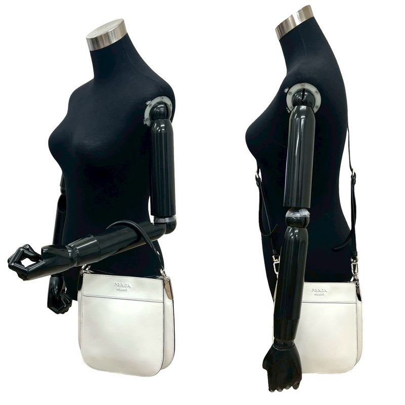 Prada Magit Logo Hardware Leather 2-Way Handbag Mini Tote Bag