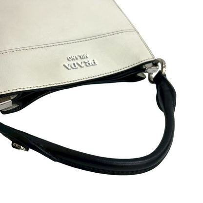 Prada Magit Logo Hardware Leather 2-Way Handbag Mini Tote Bag