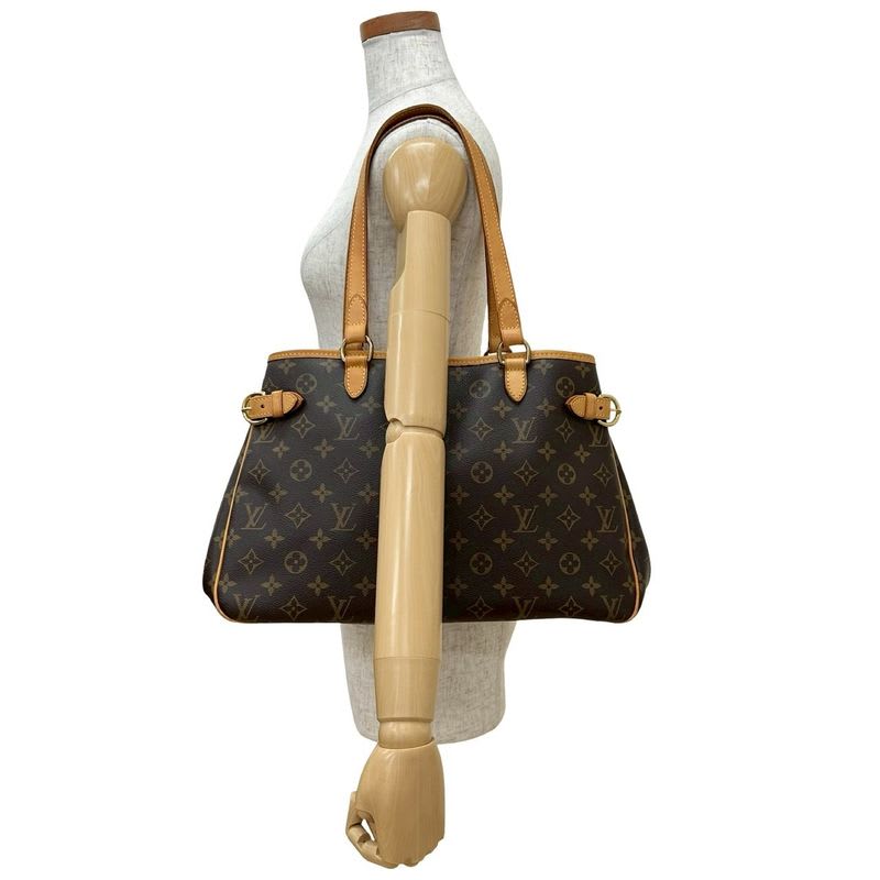 Louis Vuitton Batignolles Oriental Monogram Leather Tote Bag Handbag Brown 406-7