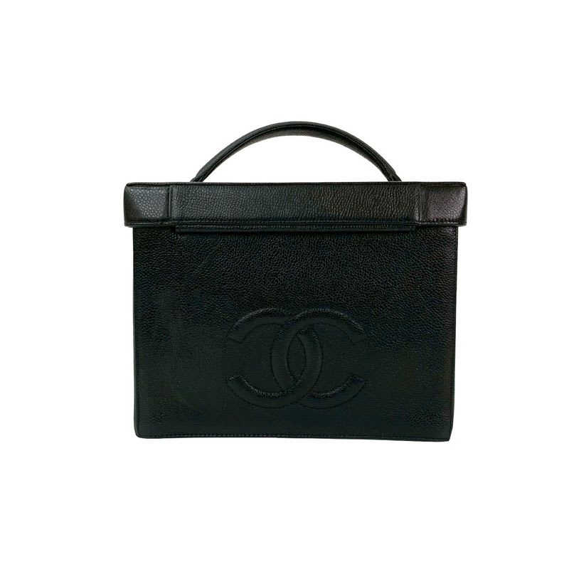 Chanel Coco Caviar Leather 2-Way Handbag Vanity Bag