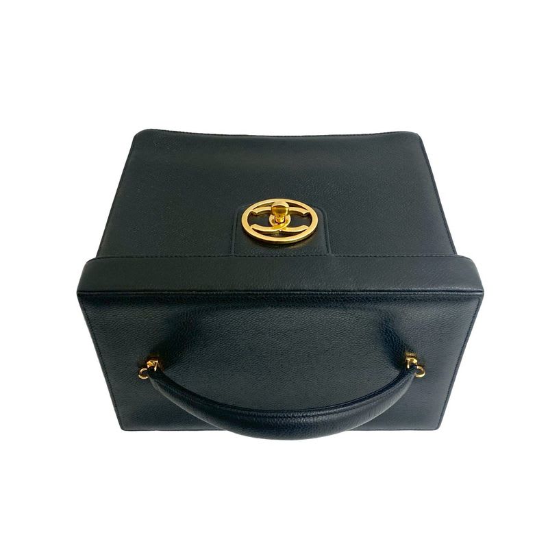 Chanel Coco Caviar Leather 2-Way Handbag Vanity Bag