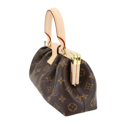 Louis Vuitton Monogram Clutch 2-Way Hand Chain Shoulder Bag Brown