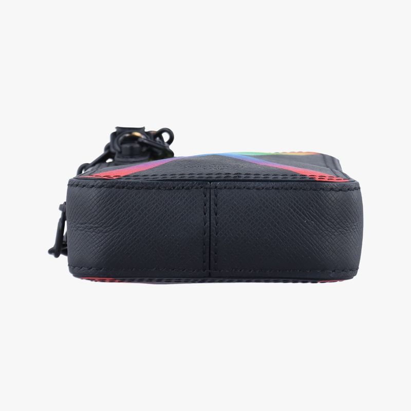 Louis Vuitton Danube Messenger Black X Multicolor Taiga M30332 Ca2179 IC Chip