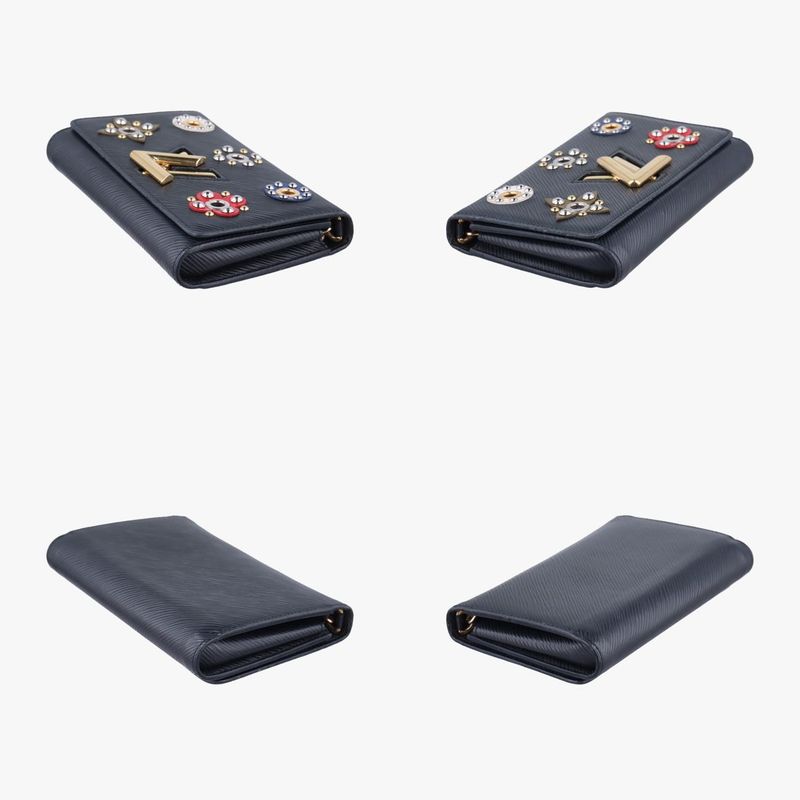 Louis Vuittonportefeuille Twist Noir Black × Multicolor Epi M62463 Sp4186