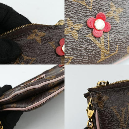 Louis Vuitton Pochette Double Zip Blooming Flower Monogram Brown X Multicolor
