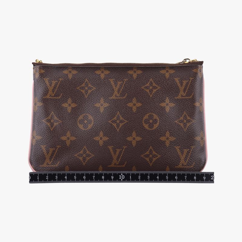 Louis Vuitton Pochette Double Zip Blooming Flower Monogram Brown X Multicolor