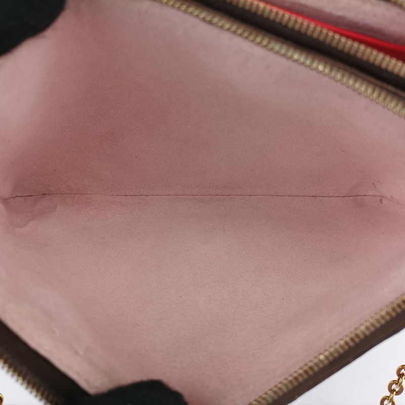 Louis Vuitton Pochette Double Zip Blooming Flower Monogram Brown X Multicolor