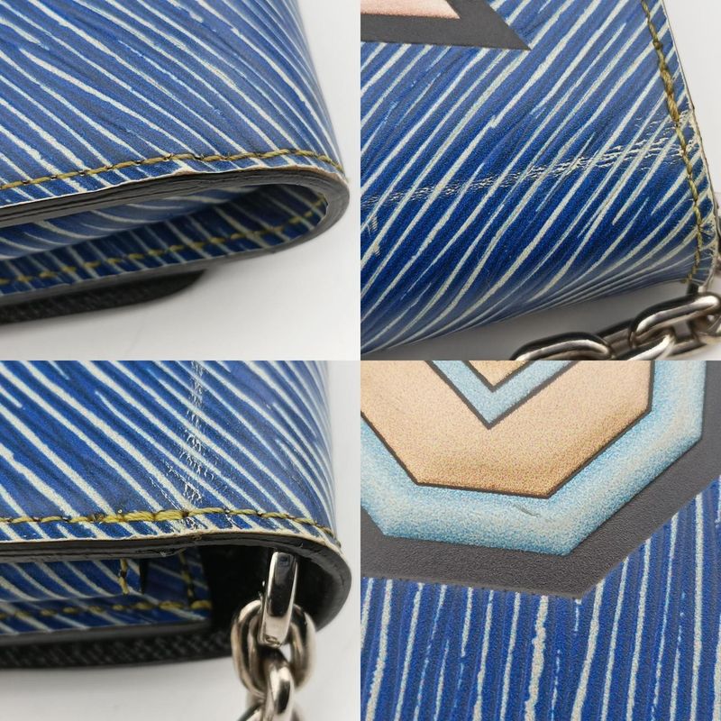 Louis Vuittonportefeuille Twist Chain Wallet Blue X Multicolor Epi M61490 Sp3105