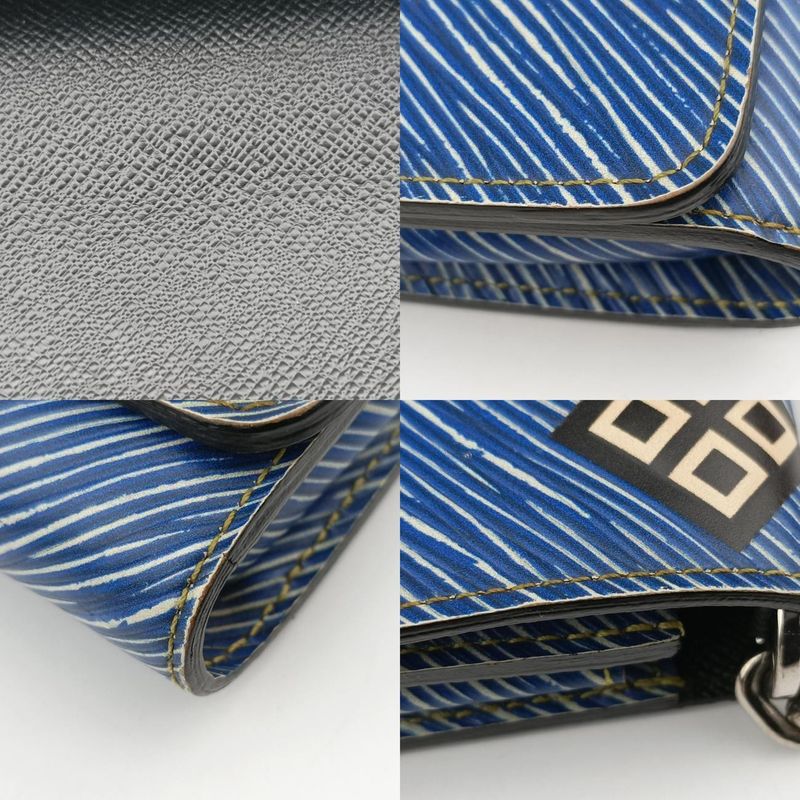 Louis Vuittonportefeuille Twist Chain Wallet Blue X Multicolor Epi M61490 Sp3105