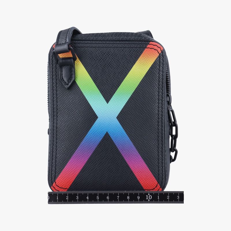 Louis Vuitton Danube Messenger Black X Multicolor Taiga M30332 Ca1199