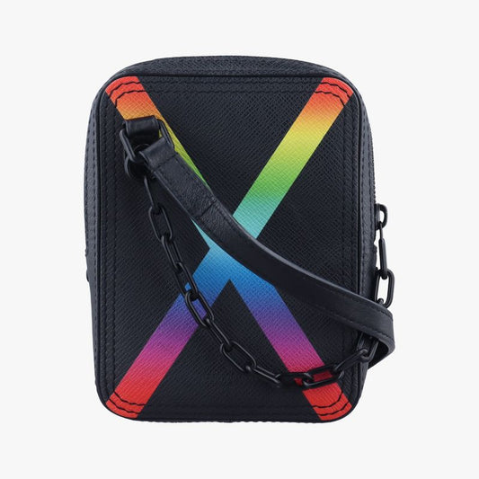 Louis Vuitton Danube Messenger Black X Multicolor Taiga M30332 Ca1199
