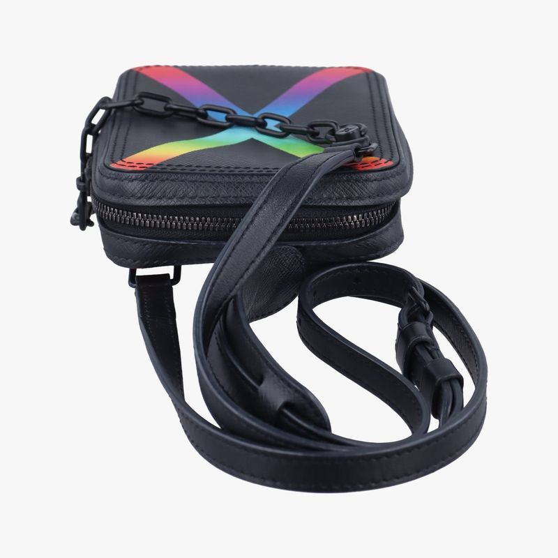 Louis Vuitton Danube Messenger Black X Multicolor Taiga M30332 Ca1199