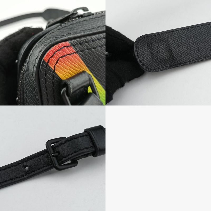 Louis Vuitton Danube Messenger Black X Multicolor Taiga M30332 Ca1199