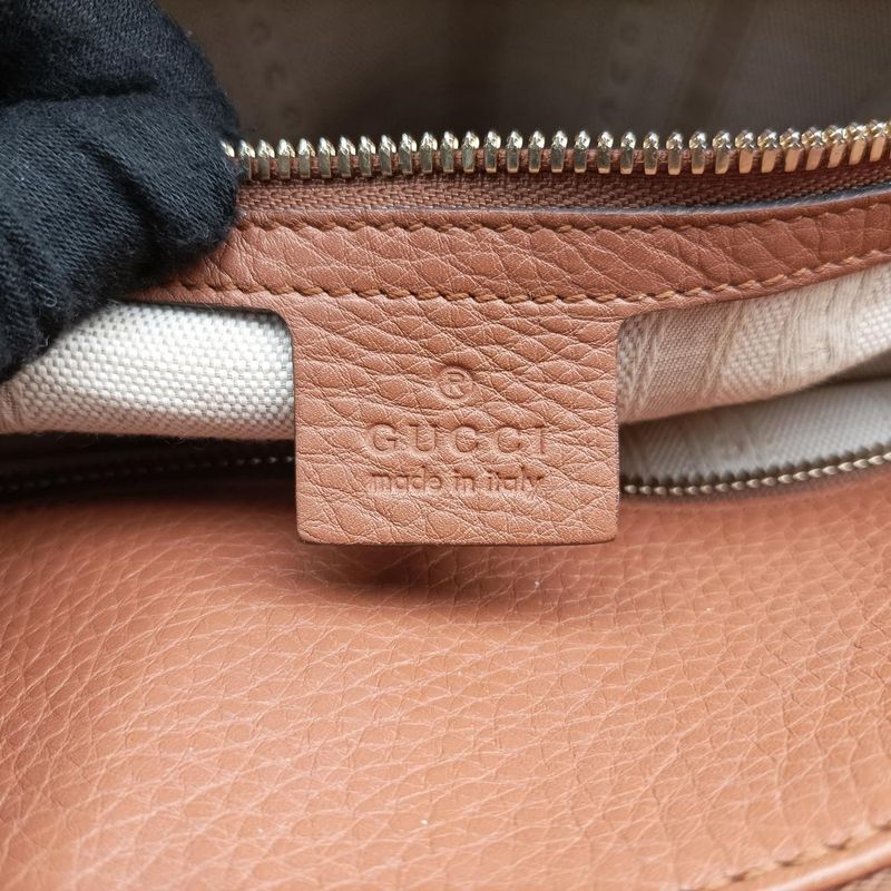 Gucci Soho GG Logo Brown Leather 338970 I016401594