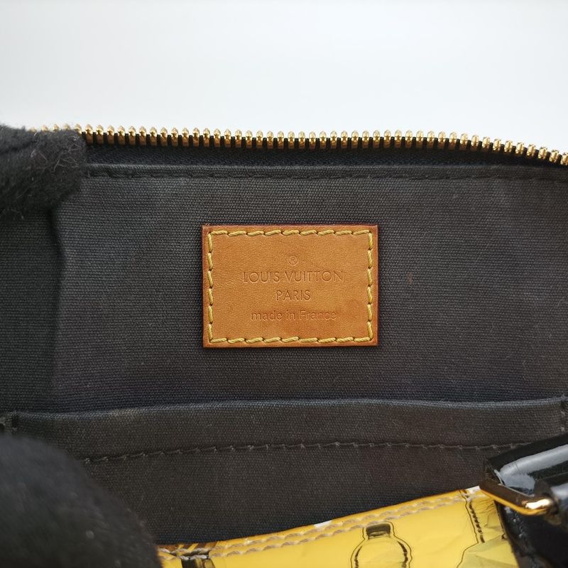 Louis Vuitton Stickers Alma BB Ivory X Black X Multicolor Vernis M50419 Sn1135