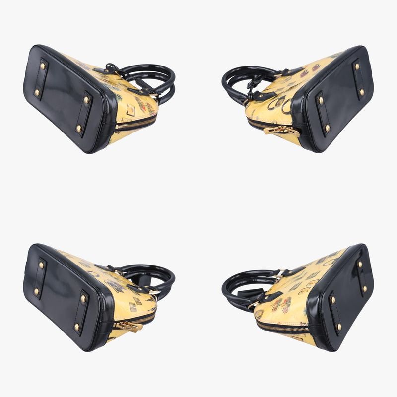 Louis Vuitton Stickers Alma BB Ivory X Black X Multicolor Vernis M50419 Sn1135