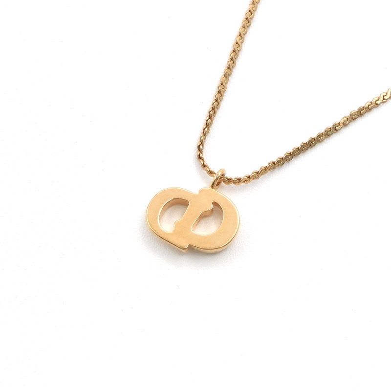 Christian Dior Necklace Pendant Choker Logo CD Vintage