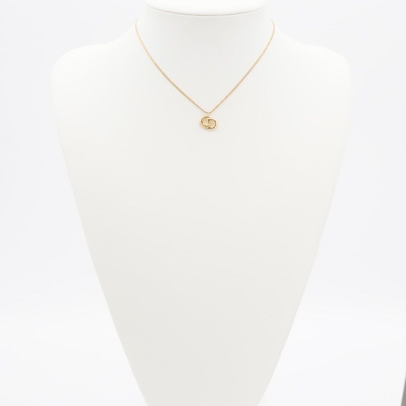 Christian Dior Necklace Pendant Choker Logo CD Vintage