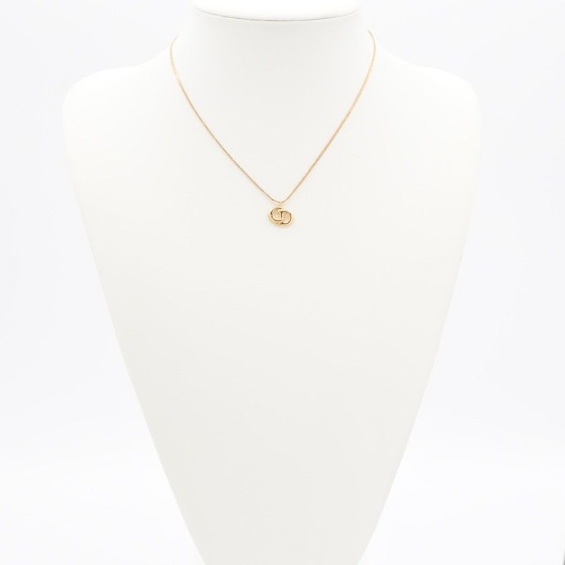 Christian Dior Necklace Pendant Choker Logo CD Vintage