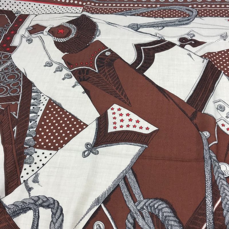 Hermes Scarf Carre Geant 140 Cashmere Brown