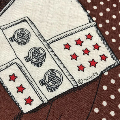 Hermes Scarf Carre Geant 140 Cashmere Brown