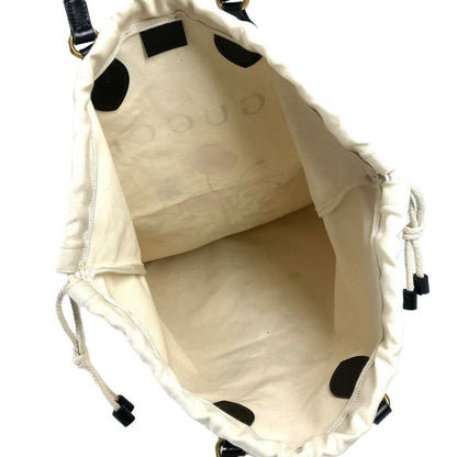 Gucci Shoulder Bag Chateau Marmont Drawst Ring Tote Bag 552403 Leather Canvas